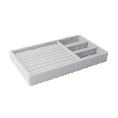 Nova baršunasta ladica za pohranjivanje nakita za narukvice, naušnice, ogrlice, organizatori prstenova, radna površina, klasifikacijska ladica, ladica, kutija s ladicama