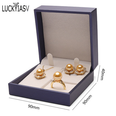 Kvaliteetne nahast ehtekarbi sõrmusekarp ehete kinkekarbi paar sõrmuse kõrvarõngad kaelakee käevõru karbi ehete korraldaja konteiner 2023