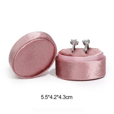 Οκτάγωνο τετράγωνο βελούδινο κοσμηματοπωλείο με αποσπώμενο καπάκι Κουτί δαχτυλιδιών 3 διαμερισμάτων για τη γαμήλια τελετή του δαχτυλιδιού για τον αρραβώνα
