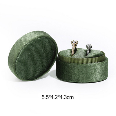 Οκτάγωνο τετράγωνο βελούδινο κοσμηματοπωλείο με αποσπώμενο καπάκι Κουτί δαχτυλιδιών 3 διαμερισμάτων για τη γαμήλια τελετή του δαχτυλιδιού για τον αρραβώνα