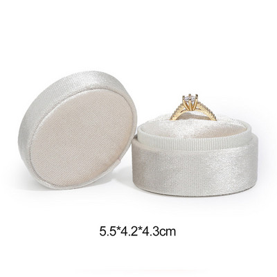 Οκτάγωνο τετράγωνο βελούδινο κοσμηματοπωλείο με αποσπώμενο καπάκι Κουτί δαχτυλιδιών 3 διαμερισμάτων για τη γαμήλια τελετή του δαχτυλιδιού για τον αρραβώνα