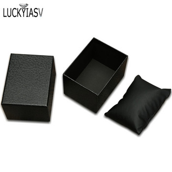 Χονδρικό Μαύρο Δερμάτινο ρολόι Βραχιόλι Κουτί κοσμημάτων Ανδρικό ρολόι Κουτί δώρου Showed Case Boxelet Boxes