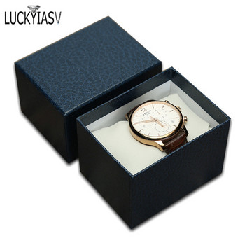 Χονδρικό Μαύρο Δερμάτινο ρολόι Βραχιόλι Κουτί κοσμημάτων Ανδρικό ρολόι Κουτί δώρου Showed Case Boxelet Boxes
