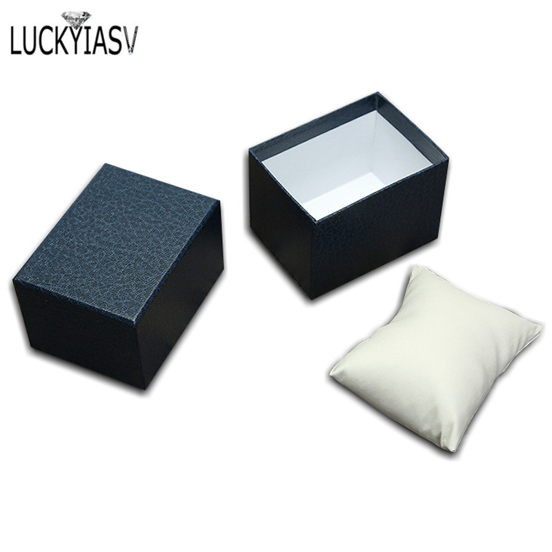 Must nahast kellakarbi hulgimüük käevõru ehtekarp Mehe käekella kinkekarp Näidatud ümbris käevõru karbid