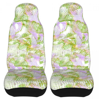 Нежни зелени абстрактни ивици Универсален калъф за столче за кола Водоустойчив дамски калъф за седалка Протектор за седалка от влакна
