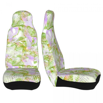 Нежни зелени абстрактни ивици Универсален калъф за столче за кола Водоустойчив дамски калъф за седалка Протектор за седалка от влакна