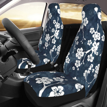 Κάλυμμα καθίσματος αυτοκινήτου White Cherry Blossom Universal Four Seasons Women Μαξιλάρι καθίσματος λουλουδιών λουλουδιών ύφασμα Ψάρεμα