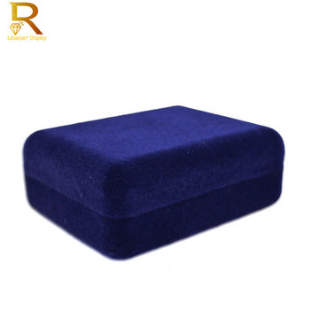 Μπλε βελούδινο μανικετόκουμπα Κλιπ γραβάτας Κουτί Ποιοτικό Ανδρικά μανικετόκουμπα Κοσμήματα Συσκευασία Κουτί χειροτεχνίας Σήμα Κουτί δώρου για κοσμήματα