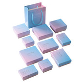 Beauty Gradient Colorful Rainbow Κοσμήματα Σκουλαρίκια Κολιέ Δαχτυλίδια Βραχιόλι Κουτί δώρου για γυναίκες