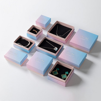 Beauty Gradient Colorful Rainbow Κοσμήματα Σκουλαρίκια Κολιέ Δαχτυλίδια Βραχιόλι Κουτί δώρου για γυναίκες