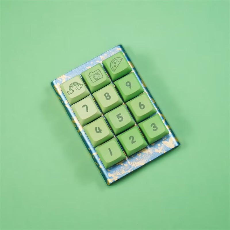 Újdonság mechanikus billentyűzet XDA profilos kulcssapka Matcha menta zöld Teclado Gaming PBT billentyűsapka 127 gombos festékkel kiegészített egyedi Mx kapcsoló