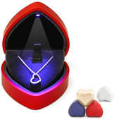 Szív alakú LED-es fényű nyaklánc medál karkötő bokalánc tartó doboz ajánlat esküvői zenekar kijelző Tároló ékszerdoboz