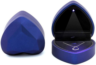 Szív alakú LED-es fényű nyaklánc medál karkötő bokalánc tartó doboz ajánlat esküvői zenekar kijelző Tároló ékszerdoboz