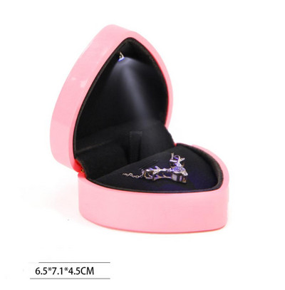 Szív alakú LED-es fényű nyaklánc medál karkötő bokalánc tartó doboz ajánlat esküvői zenekar kijelző Tároló ékszerdoboz