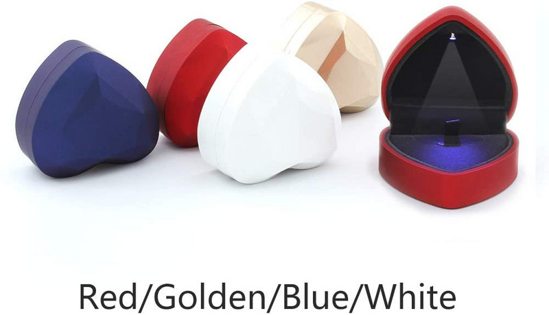 Szív alakú LED-es fényű nyaklánc medál karkötő bokalánc tartó doboz ajánlat esküvői zenekar kijelző Tároló ékszerdoboz