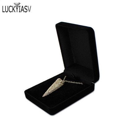 Hulgimüügi ripats kaelakee kett hoiupakk kinkekarp Pehme must sinine/punane/sametist puusärk pikad kõrvarõngad ehete organiseerimiskarp