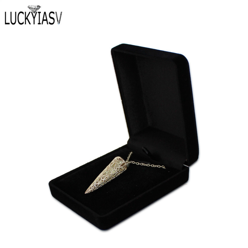 Hulgimüügi ripats kaelakee kett hoiupakk kinkekarp Pehme must sinine/punane/sametist puusärk pikad kõrvarõngad ehete organiseerimiskarp