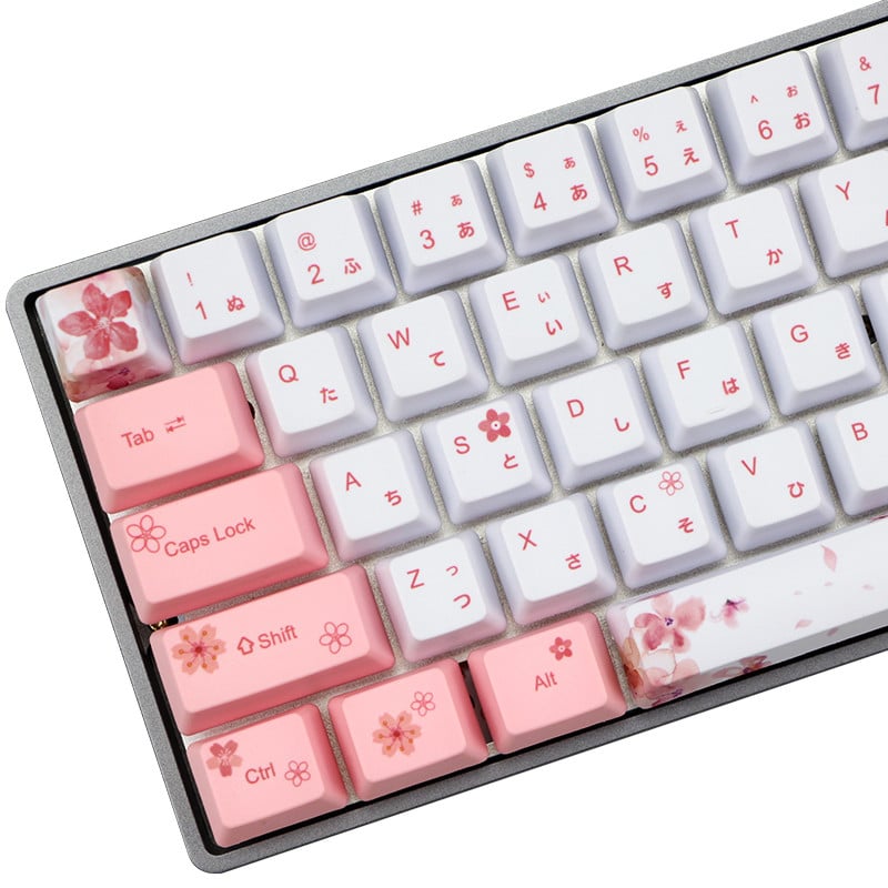Dye Subbed Jaapani tegelaskuju PBT klahvistiku 73 võtmega oem Profiil Sakura klahvikate dz60 RK61/ALT61/Annie GK61 GK64 dz60 DIY klaviatuuri jaoks