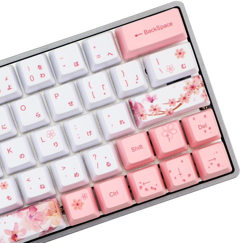 Dye Subbed Jaapani tegelaskuju PBT klahvistiku 73 võtmega oem Profiil Sakura klahvikate dz60 RK61/ALT61/Annie GK61 GK64 dz60 DIY klaviatuuri jaoks
