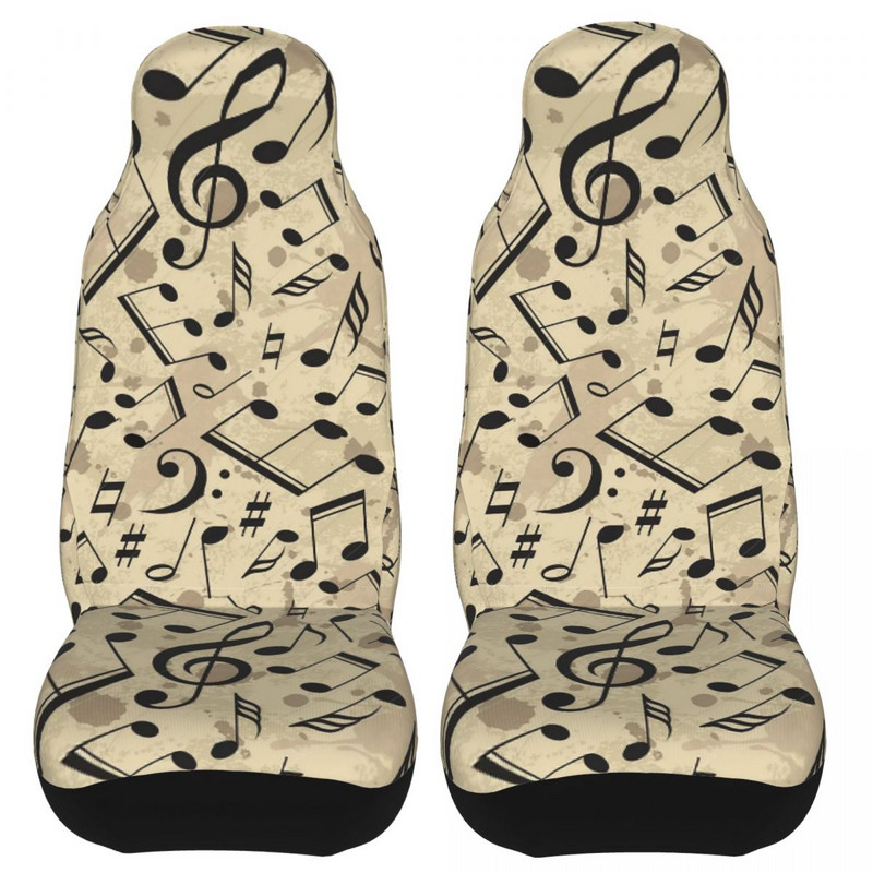 Muzikinė nata Universalus automobilio sėdynės užvalkalas Four Seasons Women Retor Music Pattern Automobilių sėdynių užvalkalai Poliesterio žvejyba
