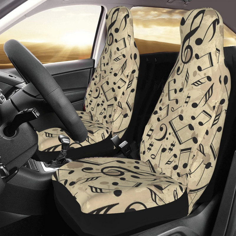 Muzikinė nata Universalus automobilio sėdynės užvalkalas Four Seasons Women Retor Music Pattern Automobilių sėdynių užvalkalai Poliesterio žvejyba