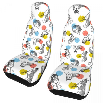 Armsad huskyd ja värvilised ringid loomade autoistme kate, neli aastaaega, sobivad igat tüüpi mudelitele koerte autoistme katted auto stiil