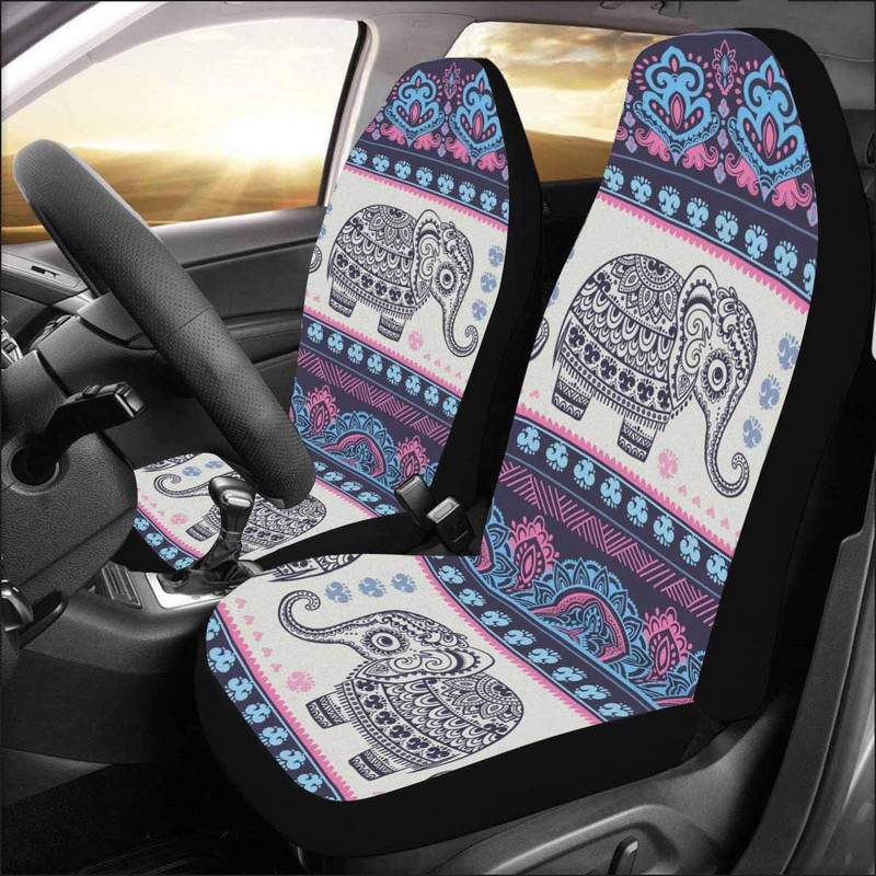 Abstract Universe Nebula Night Starry Sky Rainbow Colors esiistmekatete komplekt, 2 autoistmekatted esiistmed universaalsed