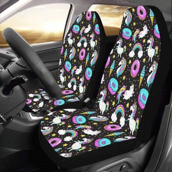 Комплект калъфи за автомобилни седалки Funny Unicorns от 2 калъфа за автомобилни седалки за автомобили за автомобили Седан SUV Калъфи за седалки Един размер