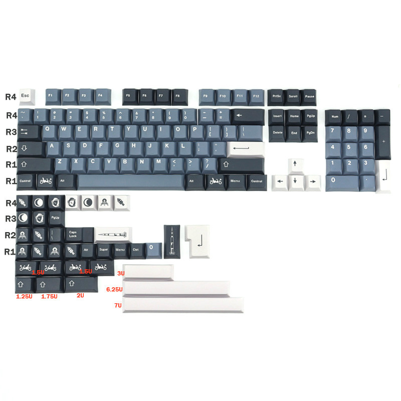 140 Keys GMK Apollo Keycaps Cherry Profile PBT Dye Sublimation Mechanical Keyboard Cap for MX Switch 61/64/87/980/104