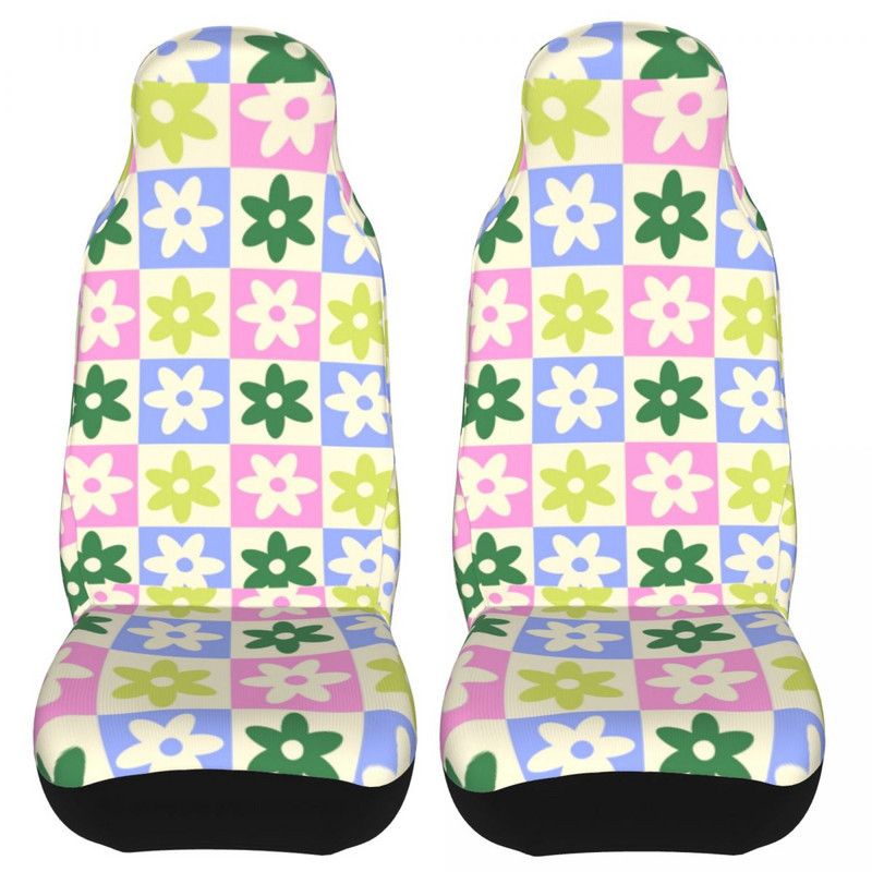 Lilleline malelaua print Universaalne autoistme katte katted, sisemised tarvikud, lilled, autoistme padi polüester kalapüük