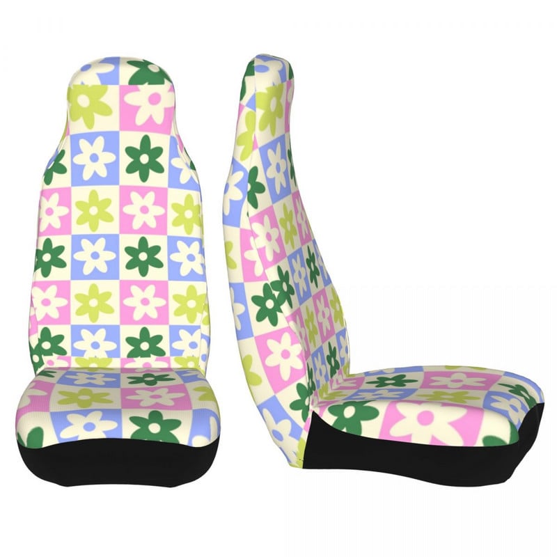 Lilleline malelaua print Universaalne autoistme katte katted, sisemised tarvikud, lilled, autoistme padi polüester kalapüük