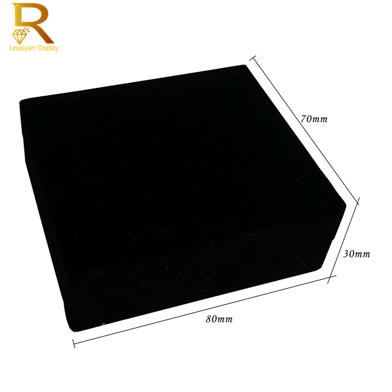 Hulgimüügi must samet mansetinööbid kinkekarp Meeste särk mansetinööbid Gemelos kandekott Mansetinööbid lipsuklambrid karbid 70x80mm