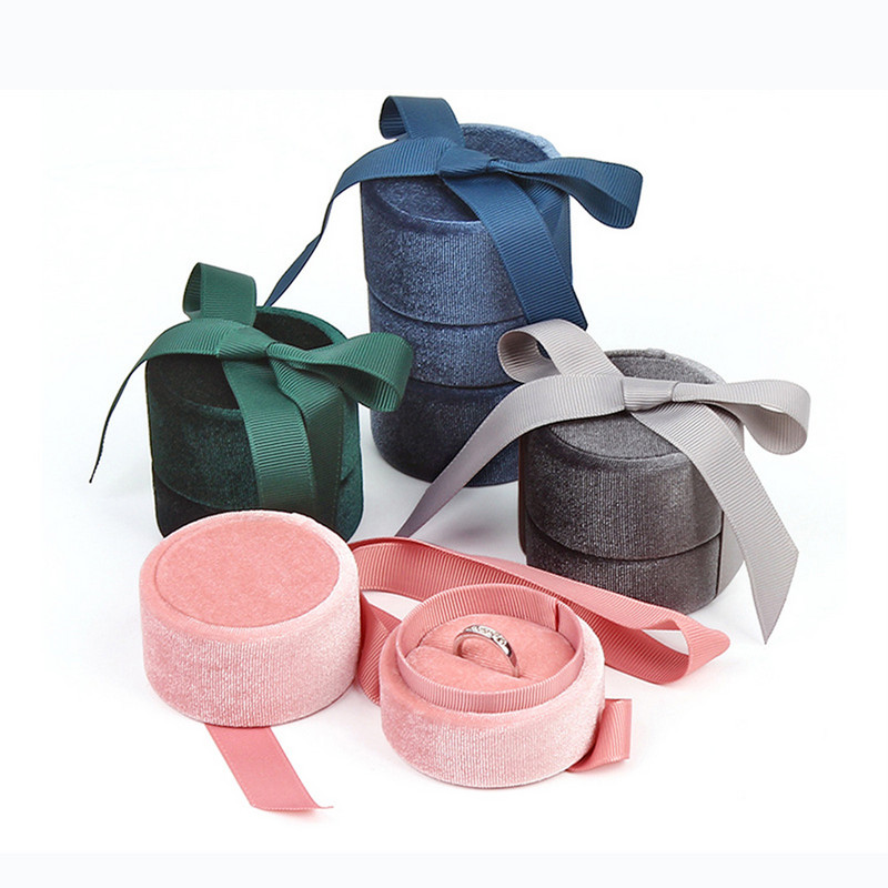 Gyűrűtartó Doboz Menyasszonyi Nyaklánc Tartó Fülbevaló Karkötők Csomagrendező Ékszer Dekoráció Szürke Medálos Doboz