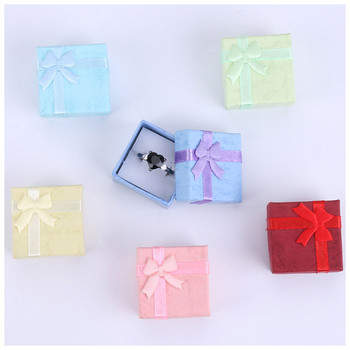 12бр Модна кутия за опаковане на бижута Многоцветни обеци Кутия за пръстени Поставка за подарък за бижута 4*4*3CM Търговия на едро