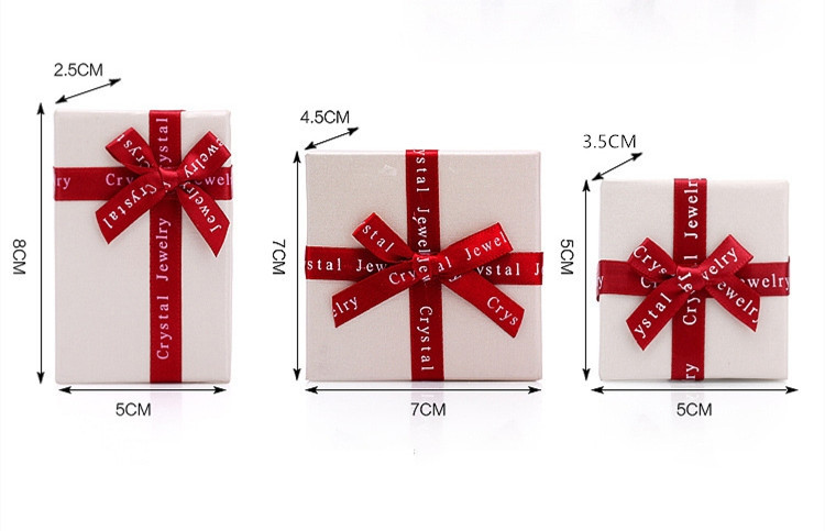 „DoreenBeads“ papuošalų dėžutės Popierinis smėlio spalvos raudonas kaspinas, skirtas papuošalams pakuoti.