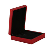 LED-valgustusega kaelakeekarp, kumm + plüüsist ripatsümbris ehete jaoks, pulmade sõbrapäeva kingitus (punane)