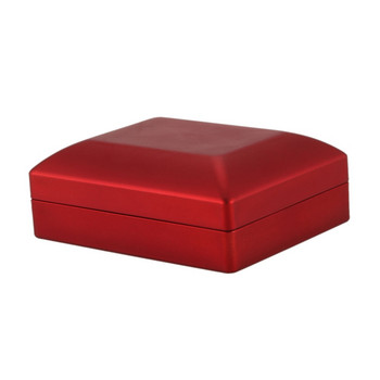 Κουτί κολιέ LED με καουτσούκ + βελούδινη μενταγιόν για κοσμήματα δώρο για την ημέρα του Αγίου Βαλεντίνου (Κόκκινο)