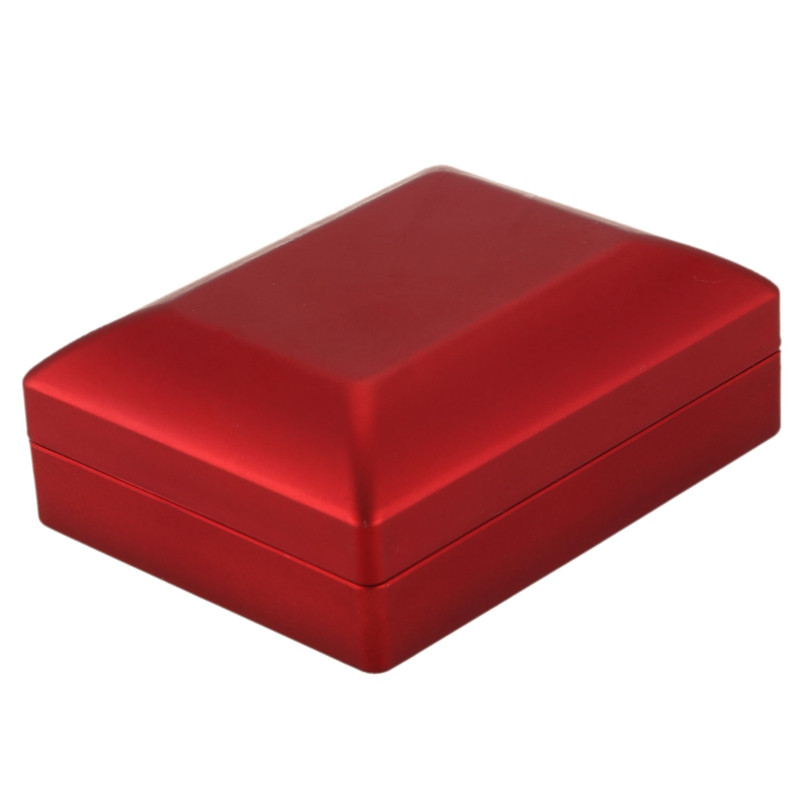 LED-valgustusega kaelakeekarp, kumm + plüüsist ripatsümbris ehete jaoks, pulmade sõbrapäeva kingitus (punane)