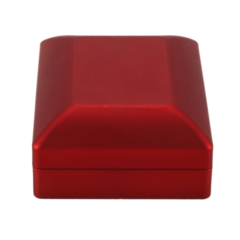 LED-valgustusega kaelakeekarp, kumm + plüüsist ripatsümbris ehete jaoks, pulmade sõbrapäeva kingitus (punane)