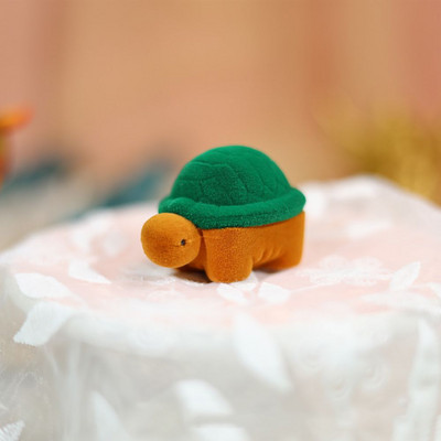 Χαριτωμένη γάτα χελώνα σε σχήμα δαχτυλίδι βελούδινο κουτί αποθήκευσης Κολιέ Σκουλαρίκι Organizer Κοσμήματα Επίδειξη Lover Ρομαντική θήκη δώρου