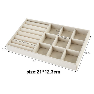 Ehete korraldaja Sametist ehete hoiualus Näidik Sõrmus Käevõru Kaelakee Hoiukast Vitriin Sahtli Abialused