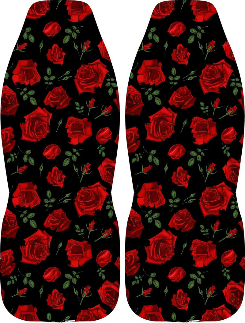 „Red Roses“ priekiniai automobilio sėdynių užvalkalai 2 vnt, „Romantic Love“ automobiliniai sėdynių užvalkalai Automobilių priedai Automobilių sėdynių apsauga Universali