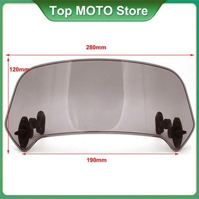 Extensie universală de parbriz pentru motocicletă, spoiler reglabil, deflector de parbriz cu clemă pentru BMW KAWASAKI YAMAHA HONDA SUZUKI