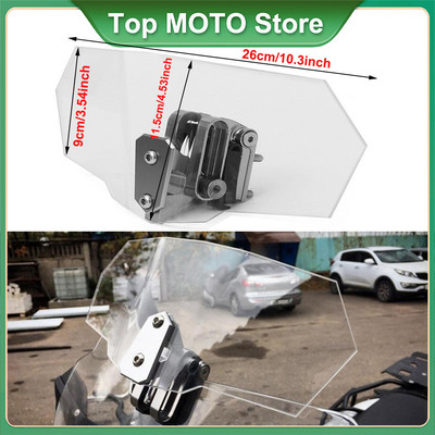 Extensie universală de parbriz pentru motocicletă, spoiler reglabil, deflector de parbriz cu clemă pentru BMW KAWASAKI YAMAHA HONDA SUZUKI