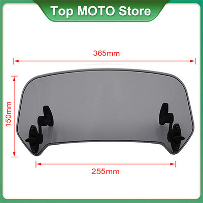 Extensie universală de parbriz pentru motocicletă, spoiler reglabil, deflector de parbriz cu clemă pentru BMW KAWASAKI YAMAHA HONDA SUZUKI