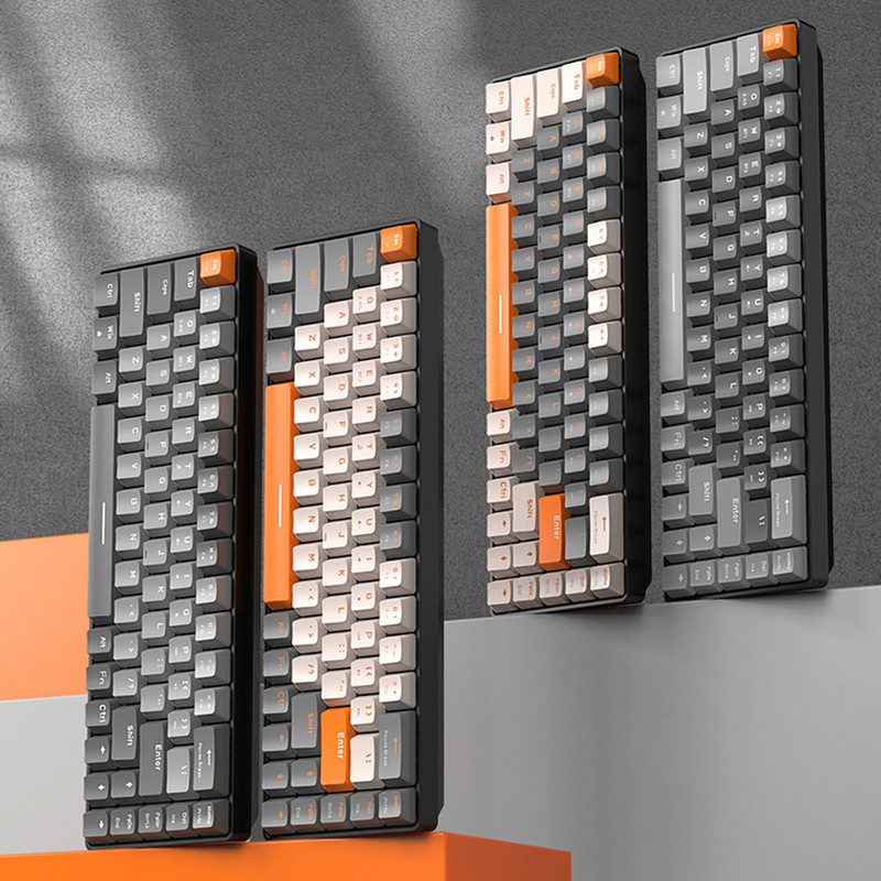 K68 mechanikus billentyűzet Bluetooth-kompatibilis kettős módú játékos billentyűzet billentyűzet 2.4G vezeték nélküli, személyre szabott billentyűzet számítógépes laptopokhoz