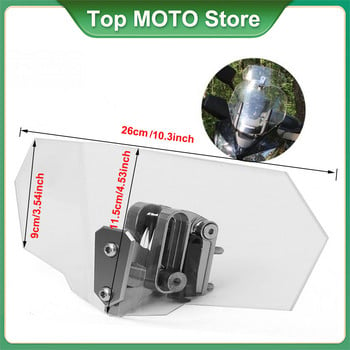 Για Kawasaki BMW Ducati Honda Benelli Triumph Yamaha Heighten μοτοσυκλέτα Universal Clear Wind Deflector Παρμπρίζ