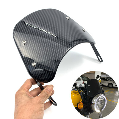 Carbon motorkerékpár szélvédő szélvédő szélterelő szélvédő burkolatok képernyőlencse Harley Honda Yamaha Kawasaki Suzukihoz