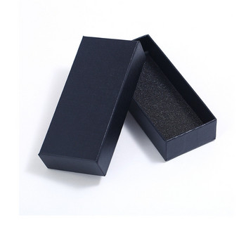 Μαύρο ορθογώνιο κάλυμμα μπρελόκ κουτί συσκευασίας κοσμήματα κουτί δώρου χονδρική