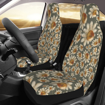 Flower Daisy Universal κάλυμμα καθίσματος αυτοκινήτου Four Seasons For SUV Car Seat Protector Fiber Hunting